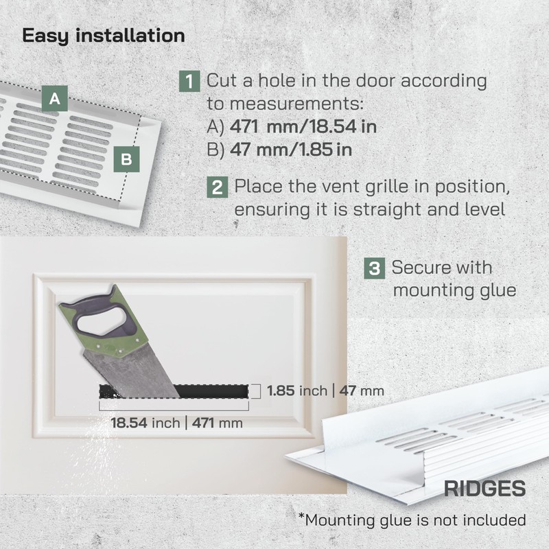 Vent Systems 19.69 x 2.36 Inch (Outer Size) Air Supply