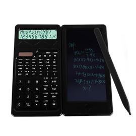 Advanced Scientific Calculator with Graphic Functions, Solar Calculator with Erasable Writing Tablet and Pen, for Advanced Courses, High School or College