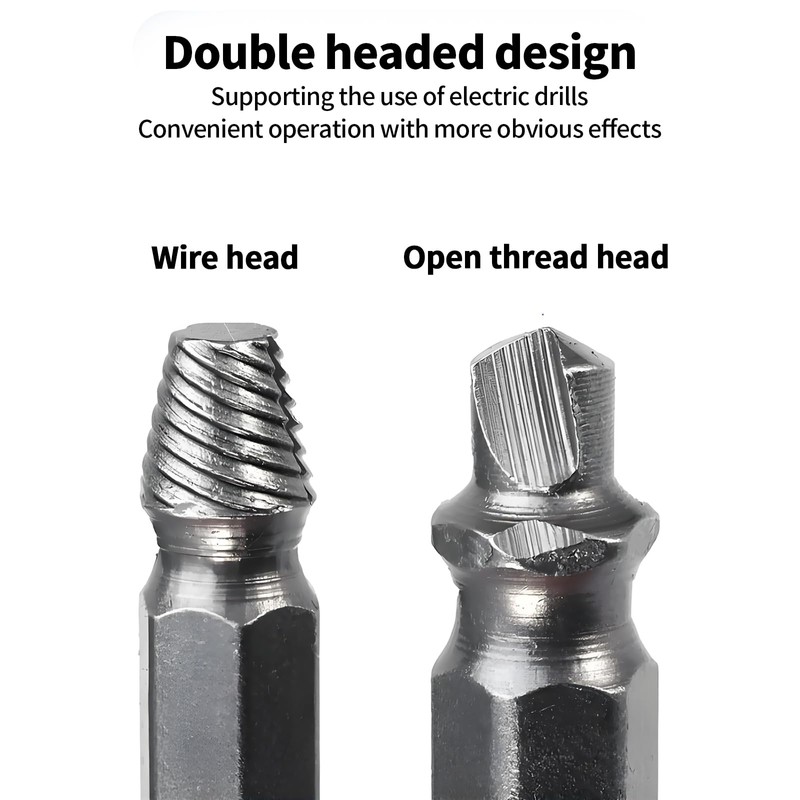 6pcs Bolt Extractor Set, Damaged Screw Extractor Bit Set for
