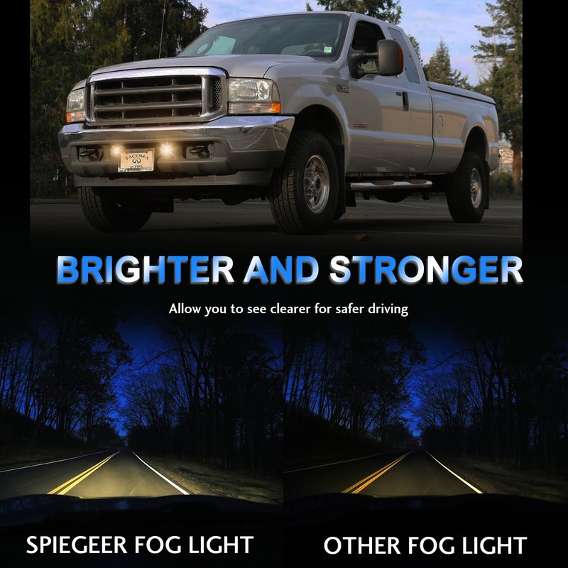 SPIEGEER Fog Lights Assembly for 1999 2000 2001 2002 2003