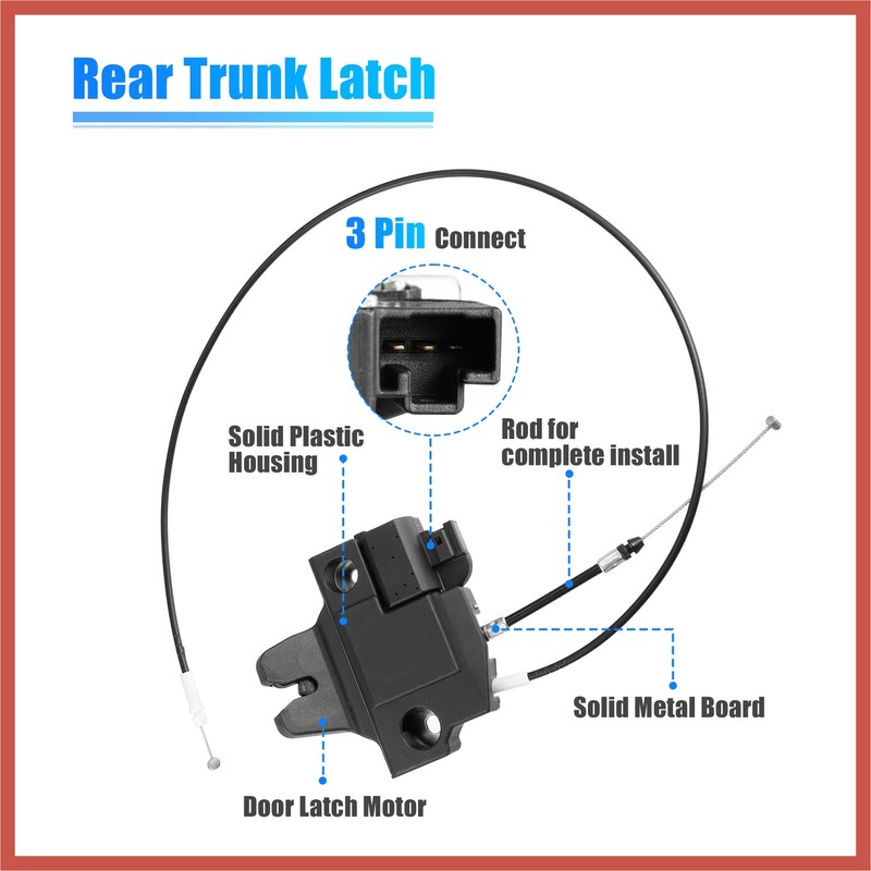 ACROPIX Rear Trunk Latch Lock Actuator Motor 64600-53060 for Lexus