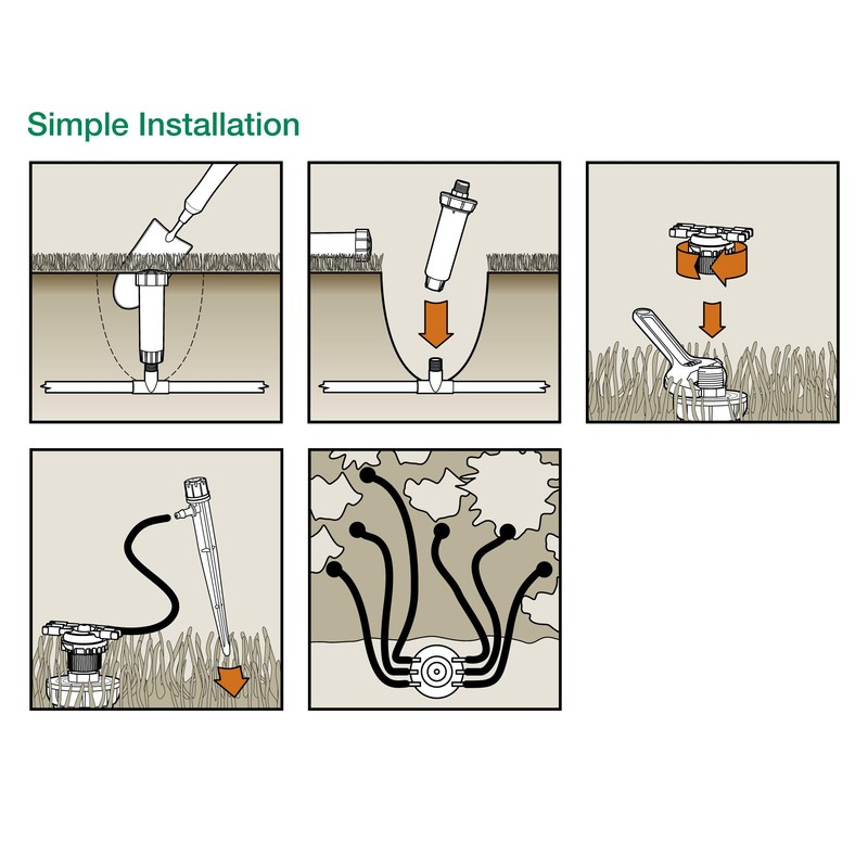 Rain Bird CNV182MBS Drip Irrigation Sprinkler Conversion Kit, 1800 Pop-Up