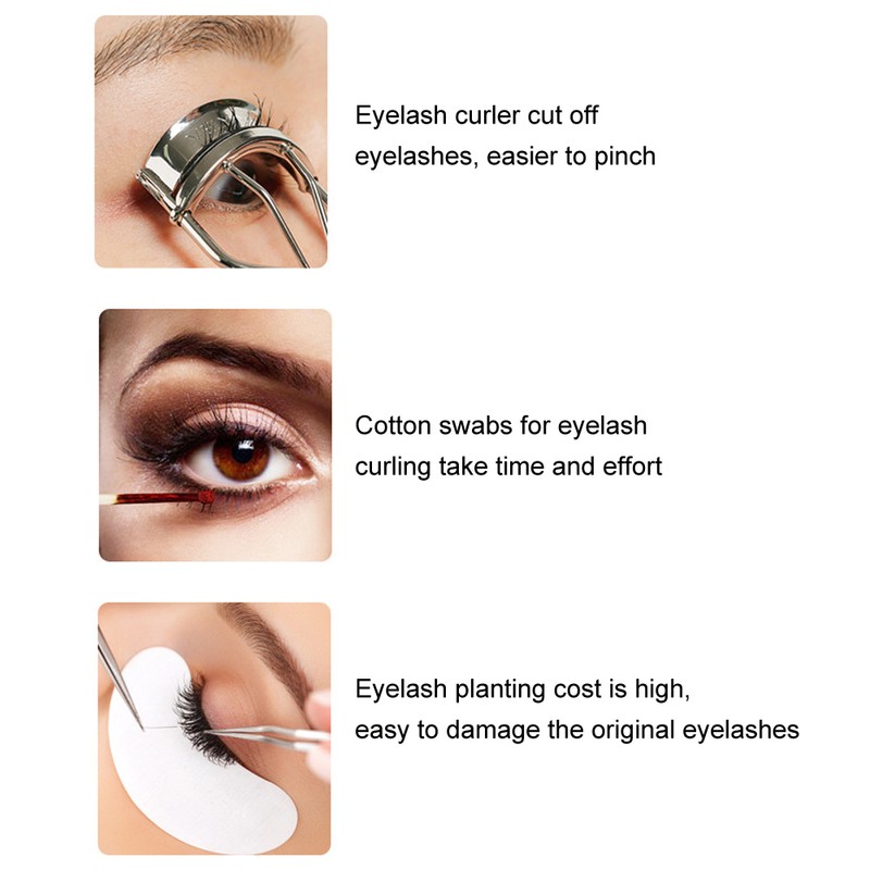 Eyelash Curler Natural Electric Eyelash Curler Fast Heating Long Lasting