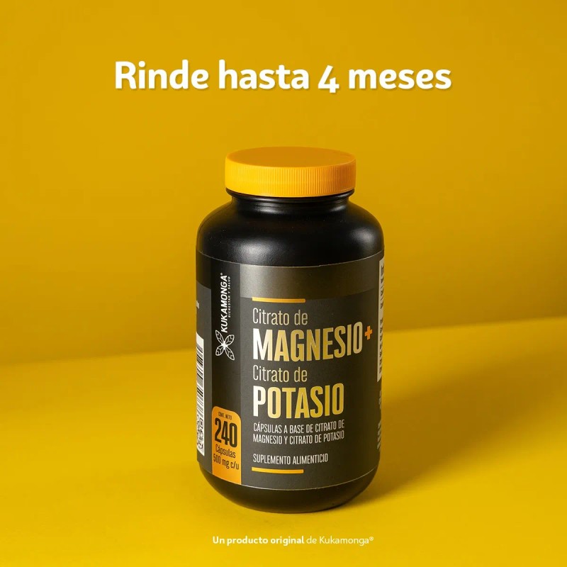 Citrato De Magnesio + Citrato De Potasio | 240 Cápsulas