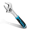 DURATECH 12 Inch Adjustable Wrench, 3-in-1 Spanner with Box End/Hex