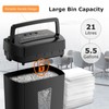 Bonsaii 12-Sheet Cross Cut Shredder, P-4 High Security Shredding, 5.5