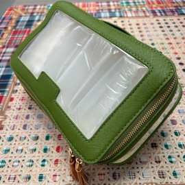 Mahjong Tile Bag Zipper Wear-resistant Waterproof Mahjong Storage Mah Jong Bags for Tiles Board Game PiecesSize: 28*18*10CM, Color: 2-Olive Green-OH