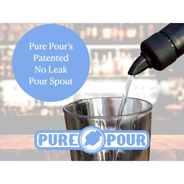 Universal Liquor Pourers with Rubber Dust Caps for Alcohol Bottles,