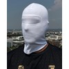 Balaclava in White with Mesh in Front of Eyes for