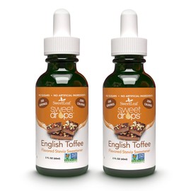 SweetLeaf Stevia Liquid Sweet Drops - English Toffee Flavored Drops, Stevia Liquid Sweetener, Zero-Calorie, Sugar-Free Syrup Alternative for Keto Coffee, Baking, Shakes, 2 Fl Oz (Pack of 2)
