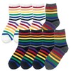 Korean Women's Mid-Calf Cotton Socks - 8 Pair Rainbow Gift Set 123-2 Charcoal 8 Pairs