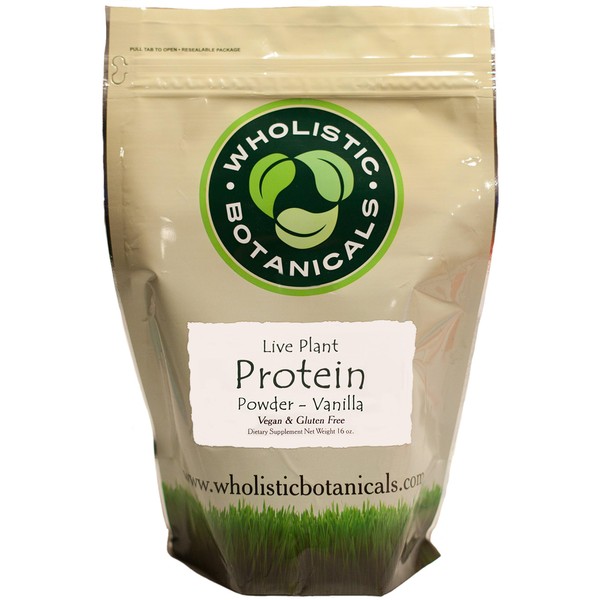 Wholistic Botanicals Live Plant Pea Protein Vanilla Powder