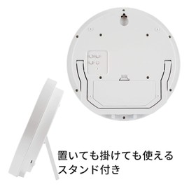 CASIO IC-860J-7JF Wall Clock, Radio Clock, White, Analog, Date Display, Day Display, Night Second Hand Stop, Dual Use