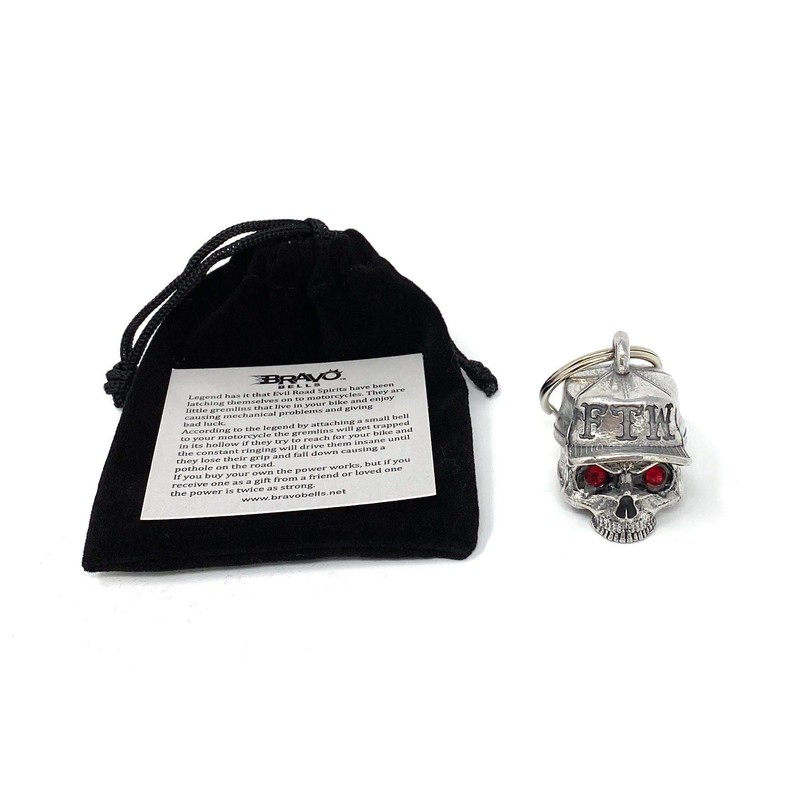 Bravo Bells FTW Skull Hat Diamond Bell - Biker Bell