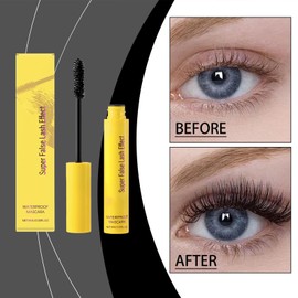 Eyelash Mascara - 10ml Water-Resistant Eye Mascara,Waterproof Long-Lasting Lash Makeup Tool for Outdoor Traveling School Home
