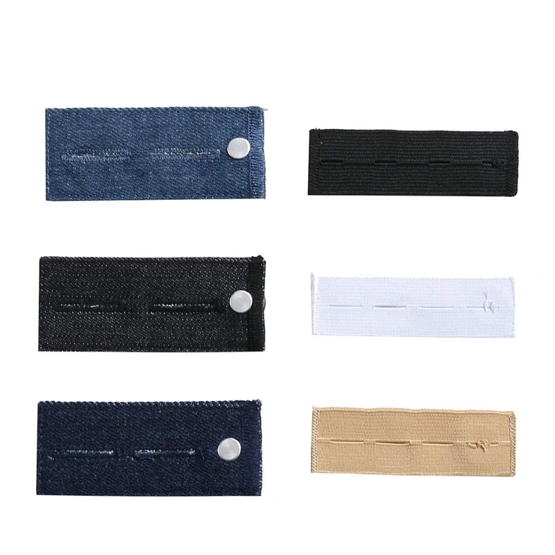 Denim Waist Extenders for Men and Women(6 Pack), Adjustable Waistband