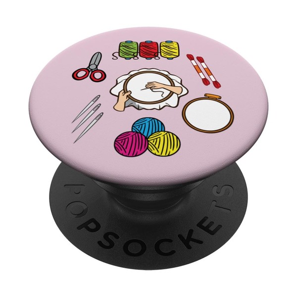 Embroidery needles as a hobby PopSockets Swappable PopGrip