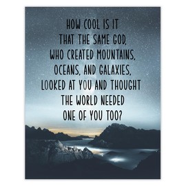 "How Cool is it that the Same God" - 11x14 Unframed Inspirational Bible Verses, Christian Scripture Positive Quotes, Religious Bible Verse Wall Art Decor For Home & Office - Creative Housewarming Idea