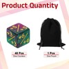sourcing map 48Pcs Magic Dice Counters, Acrylic D6 Life Token