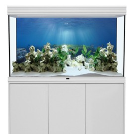 AWERT Ocean Floor Fish Tank Background Underwater Stone Aquarium Background 48x24 inches Vinyl