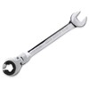 LOSCHEN 1PCS 11/32 Open Flex-Head Ratcheting Wrench, SAE Ratcheting Spanner