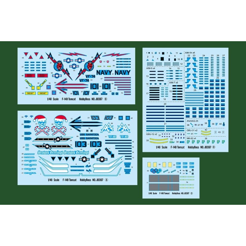 Hobby Boss HY80367 F-14B Tomcat Airplane Model Building Kit