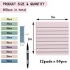 YOUDEFUL 800Pcs Transparent Sticky Notes, Pink Clear Sticky Notes with
