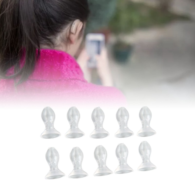 10pcs Hearing Amplifier Dome Silicone Ear Tip Earplug Replacement Accessory