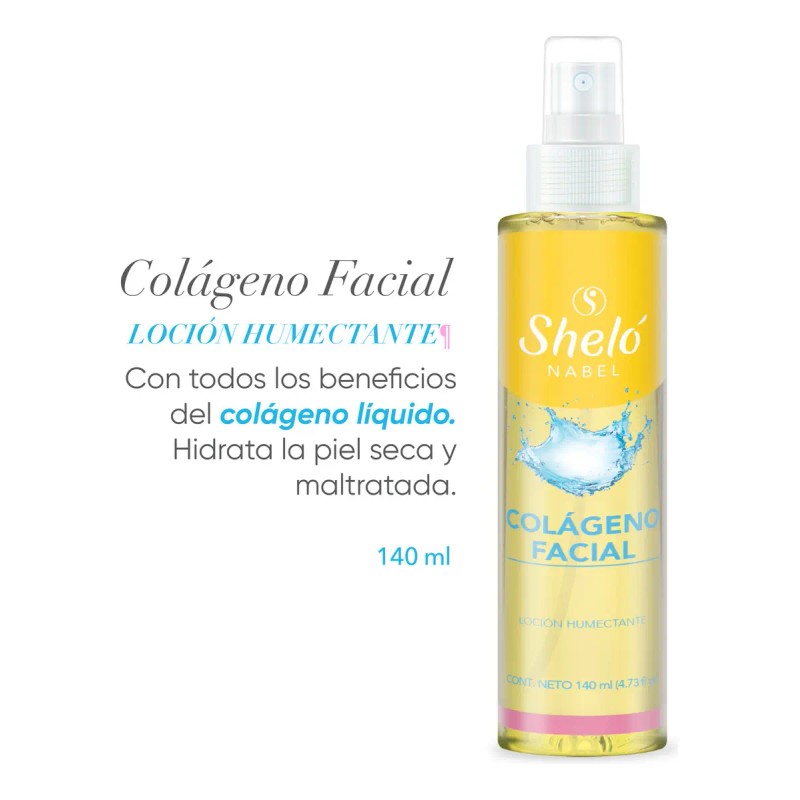 Sheló Nabel Loción Facial Colágeno Hidratación Elasti