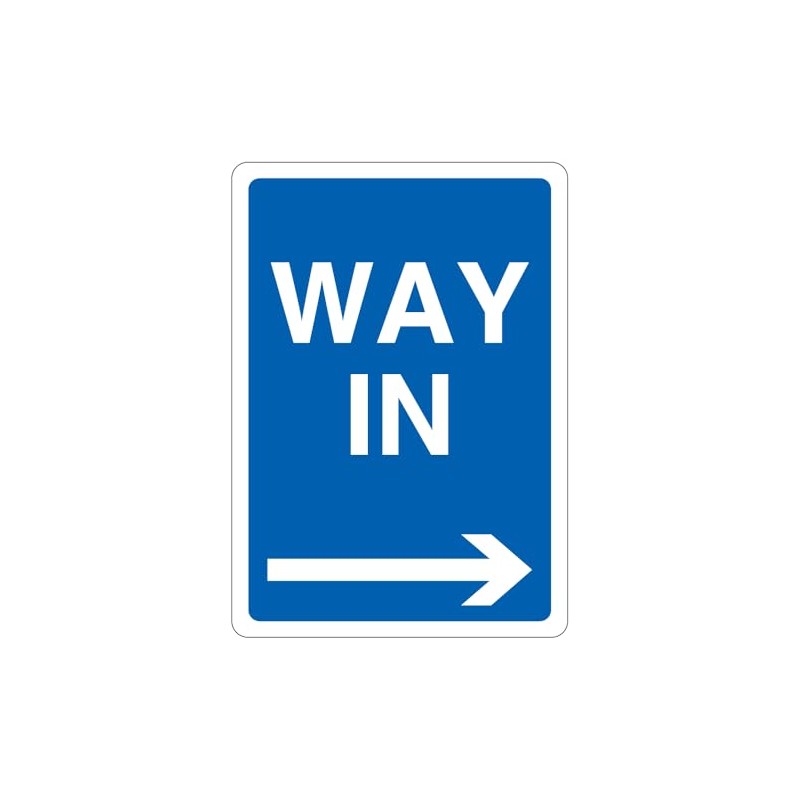 V Safety Way In - Arrow Right 210 x 297