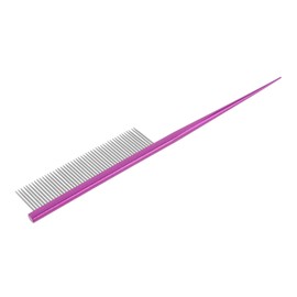FOMIYES Pet Grooming Comb Durable Steel Haircut Tool for Dog and Cat Dematting Precision Tail Design for Detailed Grooming Comfortable Grip for Extended Use Versatile for Pet and Wig Care