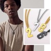 FindChic Jersey Number 2 Necklaces for Men Stainless Steel Sports