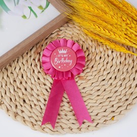 Its My Birthday Pins Happy Birthday Button Pin Satin Grosgrain Ribbon Badge Brooch Pins for Women Men