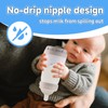 4 Pack Bottle Nipples Compatible with Mam Bottle, Soft Silicone