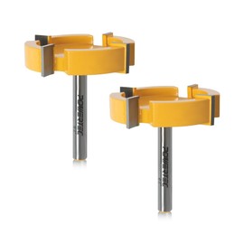POWERTEC Slab Flattening Router Bit, CNC and Surfacing Router Bit 1/4 Shank, 2" Diameter, 1/2" Cutting Depth, Router Planer Bit - Perfect for Spoilboard Surfacing, Wood Milling Planing - 2PK, 73056-P2