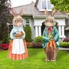 2-Pack Easter Yard Signs: Vintage Bunnies Outdoor Lawn Decorations with Easter Eggs, Including H Stands for Easter Party, Spring Patio, Lawn Supplies, and Garden Decor