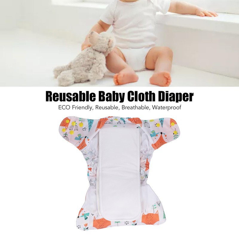 Baby Cloth Diaper One Size Adjustable Washable Reusable Breathable Prevent