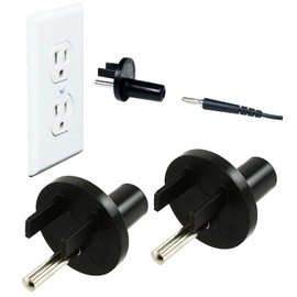 Desco Banana Jack Outlet Plug Adapter | Universal Ground Connection | 3 Prong Outlet Earth Connection | ESD Control | Unbreakable Plastic | Adapter - 0.164 in D | STI - DESCO - 09838 (Pack of 2)
