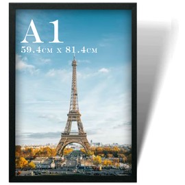 Black Photo frame Multi Pack Different Sizes A1 A2 A3 A4 A5 A6 Make Collage Set Wall-Mounted Picture Frame Poster Frames Stairs Photo Background Wall Decoration (3, A1)