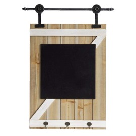 Barndoor Design Wood Chalkboard with Hook - Multicolored