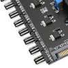 ASHATA PC Fan Hub, 8 Channel Button Fan Speed Controller