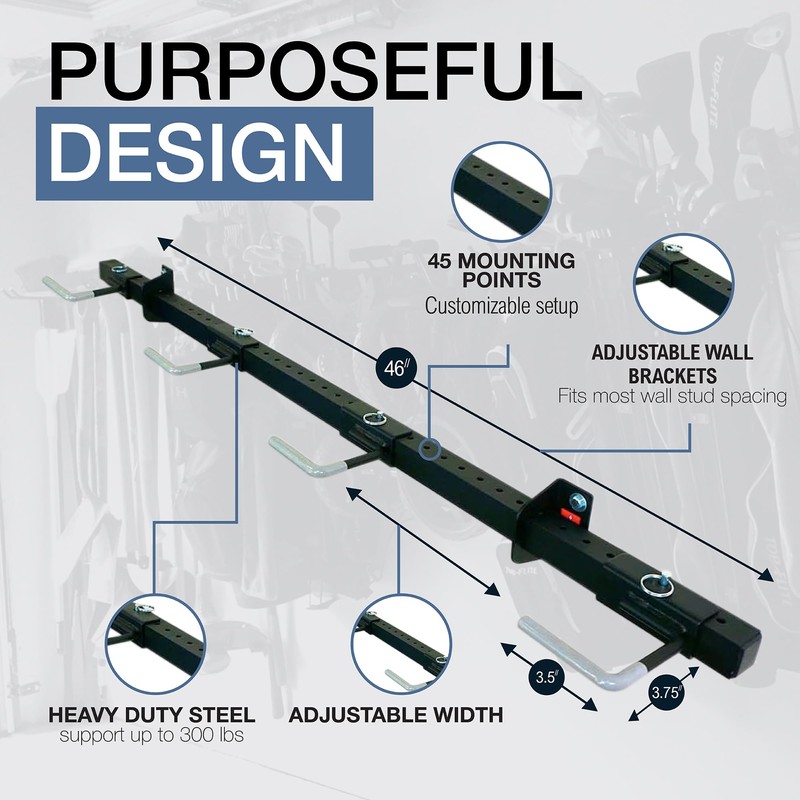 StoreYourBoard BLAT 4 Golf Bag Wall Mount | Home &