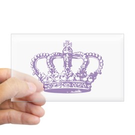 CafePress Purple Crown Rectangle Sticker Rectangle Bumper Sticker Car Decal