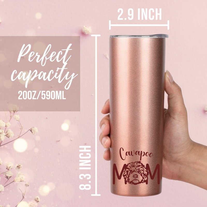 Onebttl Cavapoo Gifts for Women, Unique 20oz (590ml) Cavapoo Tumbler