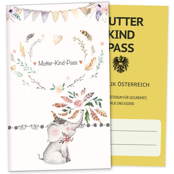 OLGS Mother-child passport 3-piece case, boho friends, stylish protective case,