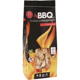 ABRUS® Firelighters 25 Pcs | BBQ Fire Starters Indoor/Outdoor/Fire Wool - Safe Charcoal Starter for Quick Start Fire Pit Barbecue