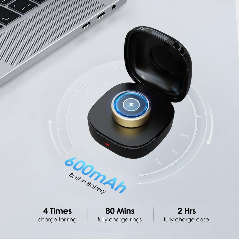WONJOY 600mAh Wireless Charging Case Compatible with Oura Ring Gen4