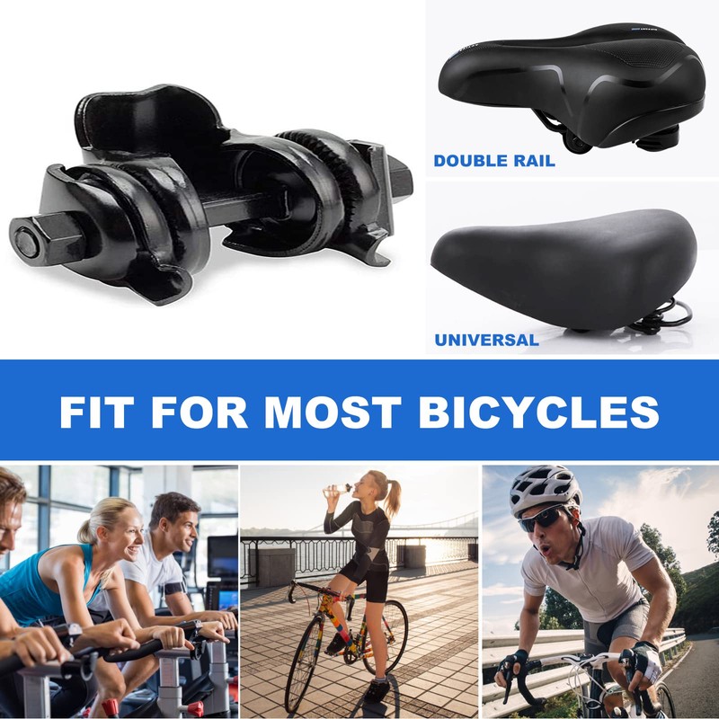 OSIGEI Bicycle Saddle, Gel Bicycle Seat, Wide, Soft, Comfortable Breathable