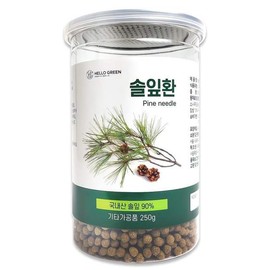 헬로우그린 F8K7S9S1 국산 솔잎 환 250g(통) 송엽 소나무잎 환 Hello Green F8K7S9S1 Domestic Pine Needle Powder 250g (Container) Red Pine Leaf Powder