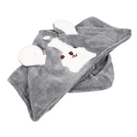Gatuida Cartoon Coral Fleece Hair Drying Towel Wrap Ultra Absorbent Hair Hat with Buckle Design for Quick Drying for Women and Spa Use